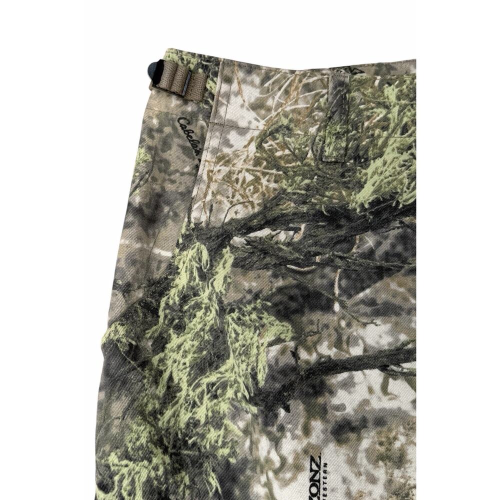 Cabela's Zonz Woodlands Camo Hunting Cargo Pants Mens 40 Adjustable Waist Pocket - Picture 4 of 12